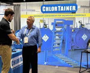Gas safety experts ChlorTainer at a tradeshow.